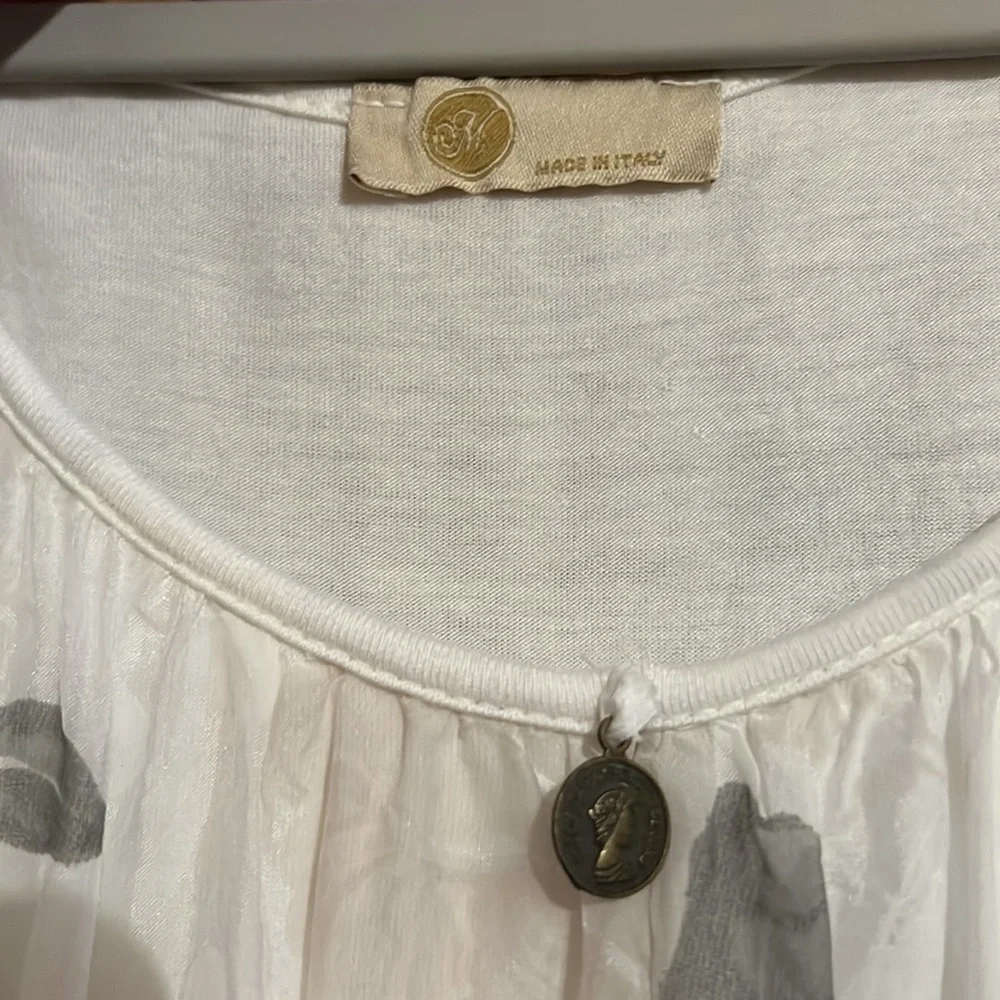 M made in Italy Silk and Viscose Floral Tank - Picture 2 of 11